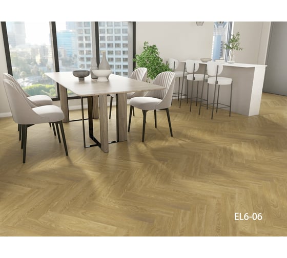 Кварц-виниловый ламинат Aspenfloor Elegant SPC 43 класс, 5 мм, EL6-06 Дуб Эдинбург, 4V, 640x128x5 мм, толщина защитного слоя 0.3 мм, 16 шт., площадь упаковки 1.311 кв. м 4680427075810