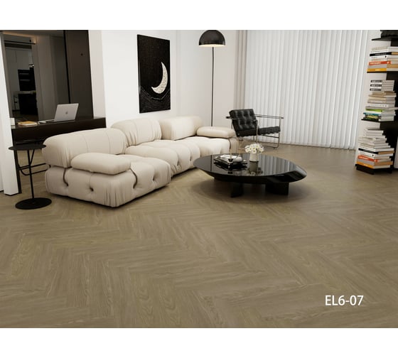 Кварц-виниловый ламинат Aspenfloor Elegant SPC 43 класс, 5 мм, EL6-07 Дуб Кембридж, 4V, 640x128x5 мм, толщина защитного слоя 0.3 мм, 16 шт., площадь упаковки 1.311 кв. м 4680427075827