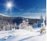 Фотообои Студия фотообоев Зимнее солнце в горах, 300x270 см, 3 полотна 1303618 1