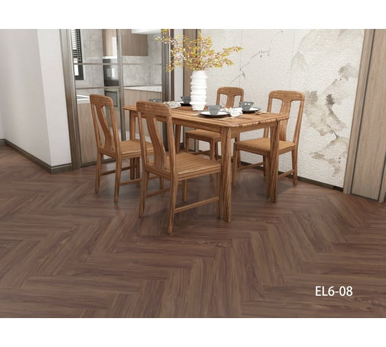 Кварц-виниловый ламинат Aspenfloor Elegant SPC 43 класс, 5 мм, EL6-08 Дуб Оксфорд, 4V, 640x128x5 мм, толщина защитного слоя 0.3 мм, 16 шт., площадь упаковки 1.311 кв. м 4680427075834