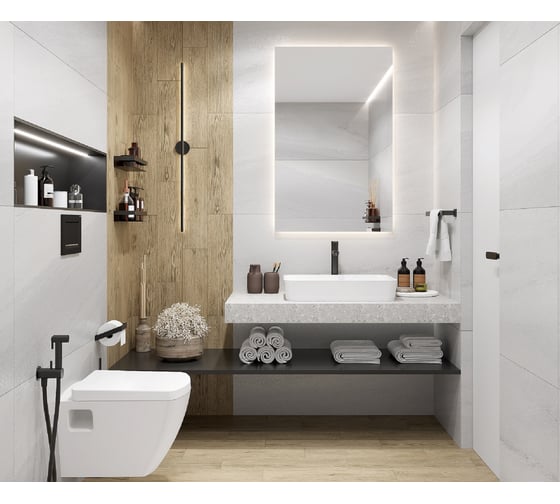 Керамогранит LAPARET Urban Dazzle Bianco белый; 60x60 см; лаппатированный; 1,44 кв. м; 4 шт. х9999275914