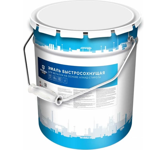 Эмаль для металла на основе алкид-стирола Фарбен быстросохнущая, RAL 3003, 20 кг 4300008364