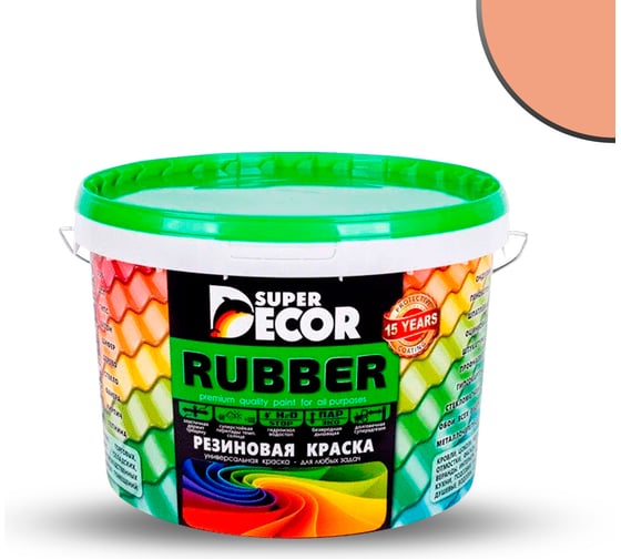 Резиновая краска SUPER DECOR №16 Топленое молоко, 3 кг 4630024701339 1