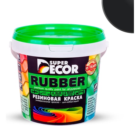 Резиновая краска SUPER DECOR №12 Карибская ночь, 1 кг 4630024700998