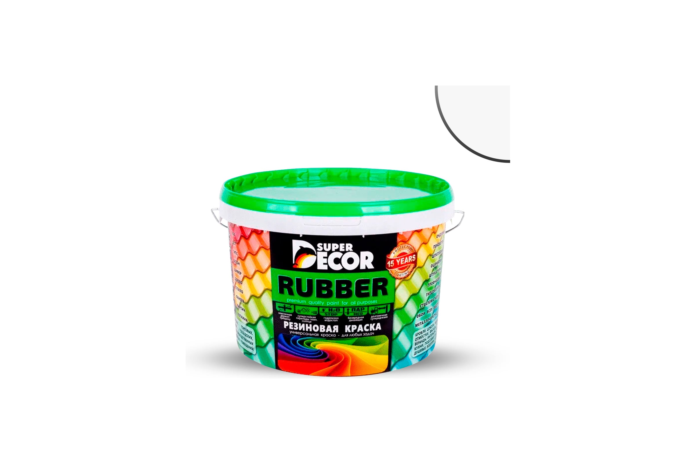 РезиноваякраскаSUPERDECOR00белоснежная,3кг4630024700059