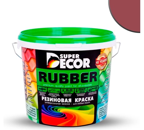 Резиновая краска SUPER DECOR №04 Дикая вишня, 6 кг 4630024700394