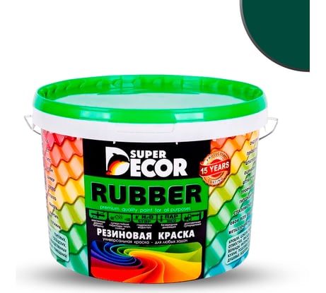 Резиновая краска SUPER DECOR №14 Изумруд, 12 кг 4630024701216