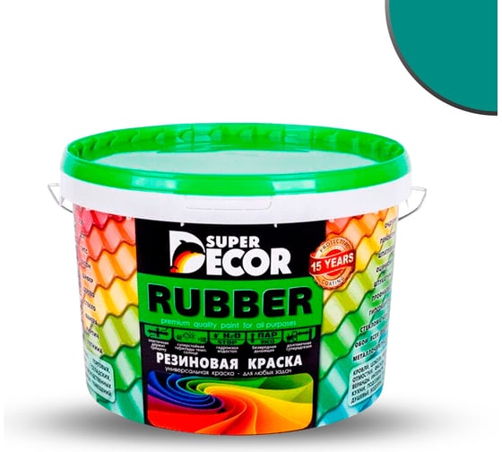 Резиновая краска SUPER DECOR №10 Морская волна, 3 кг 4630024700851