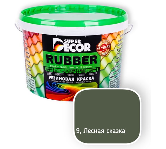 Резиновая краска SUPER DECOR №09 Лесная сказка, 3 кг 4630024700776