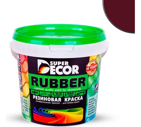 Резиновая краска SUPER DECOR №13 Гранат, 1 кг 4630024701070