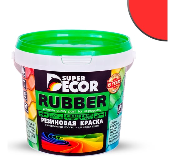 Резиновая краска SUPER DECOR №05 Алые паруса, 1 кг 4630024700431