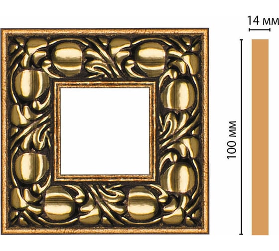 Цветная вставка Decomaster 100x100x14 мм 157-2-57