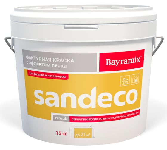 Фактурная краска Bayramix sandeco sd 001, проф.серия, 15 кг BSD001-15 1