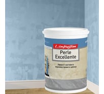 Декоративное покрытие L’impression Perle excellente 1 л, с эффектом матового перламутрового шелка, 42094 голубой M3LXUA869E