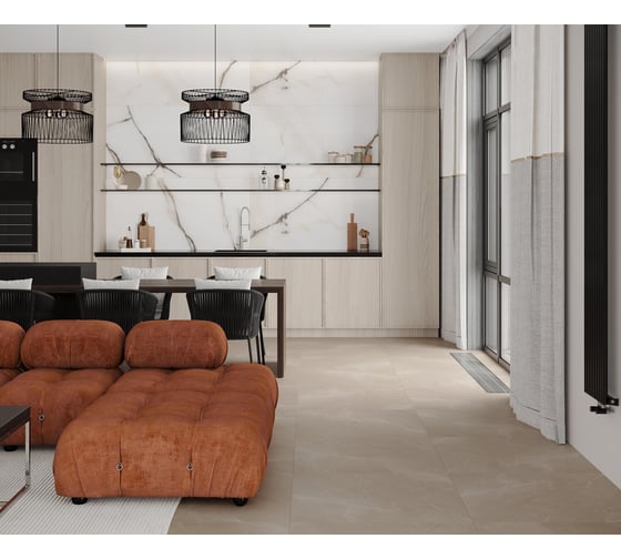 Керамогранит LAPARET Astilio beige 80x80 см, сатинированный, 1.92 кв. м, 3 шт. х9999289528