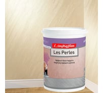 Декоративное покрытие L’impression Les perles 1 л, с эффектом блестящего перламутрового шелка, цвет 41067 желтый 77SB3WRY7E