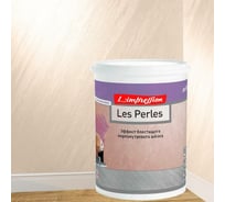 Декоративное покрытие L’impression Les perles 2.5 л, с эффектом блестящего перламутрового шелка, цвет 41074 розовый QRSC45AVVF
