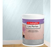 Декоративное покрытие L’impression Les perles 1 л, с эффектом блестящего перламутрового шелка, цвет 41101 голубой SSFCJTK4C2
