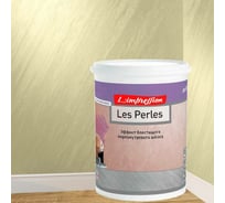 Декоративное покрытие L’impression Les perles 2.5 л, с эффектом блестящего перламутрового шелка, цвет 41112 бежевый KLPE1QRSGC