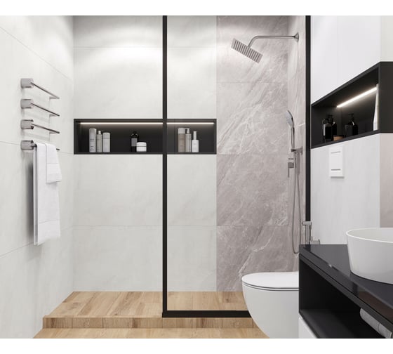 Керамогранит LAPARET horison blanco светло-серый, 60x120 см, матовый, карвинг 1.44 кв.м, 2 шт. в упаковке х9999294910