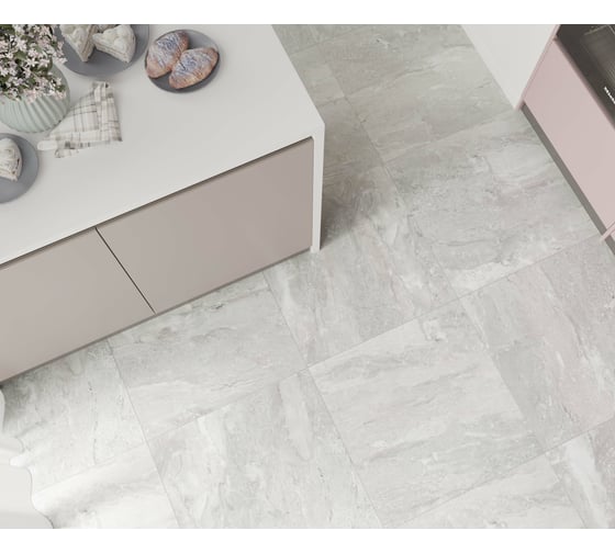 Керамогранит LAPARET gala pearl светло-серый, 60x60 см, матовый, 1.44 кв.м, 4 шт. в упаковке х9999290579