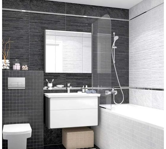 Керамогранит LAPARET hard чёрный, 30x60 см, 1.44 кв.м, 8 шт. в упаковке х9999219654