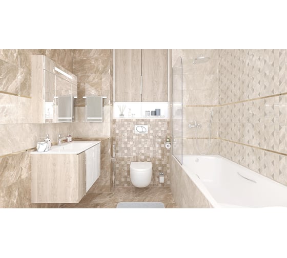 Керамогранит LAPARET gobi коричневый, 60x60 см, 1.44 кв.м, 4 шт. в упаковке х9999283274