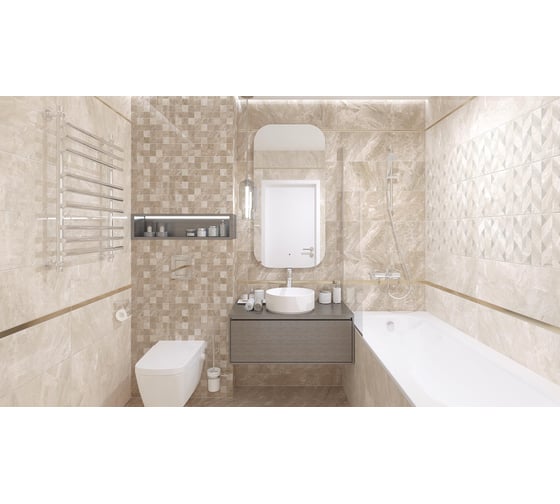 Керамогранит LAPARET gobi коричневый, 60x60 см, 1.44 кв.м, 4 шт. в упаковке х9999283274