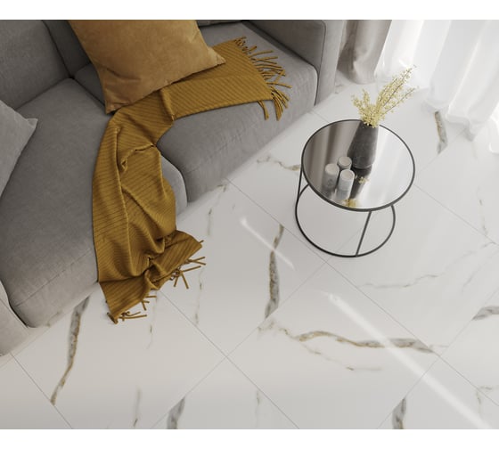 Керамогранит LAPARET golden white statuario 60x120 см, полированный, 1.44 кв.м, 2 шт. в упаковке х9999282573