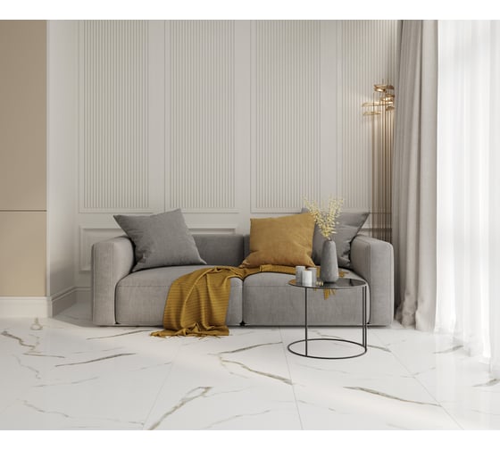 Керамогранит LAPARET golden white statuario 60x120 см, полированный, 1.44 кв.м, 2 шт. в упаковке х9999282573