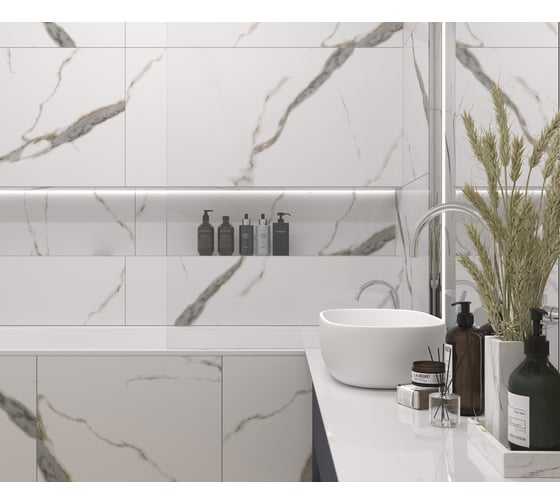 Керамогранит LAPARET golden white statuario 60x120 см, полированный, 1.44 кв.м, 2 шт. в упаковке х9999282573