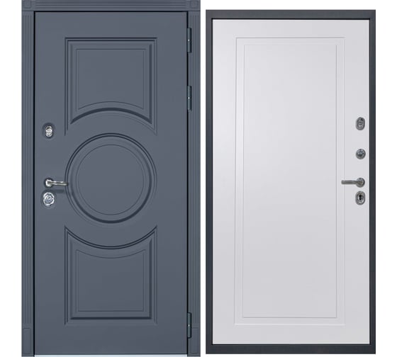 Дверь DIVA МХ-30 2050x860 мм Правая Серый софт - Н10 Белый софт УТ-00077329 1