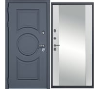 Дверь DIVA МХ-30 Зеркало 2050x960 мм, левая, Серый софт - Д15 Белый софт УТ-00077298