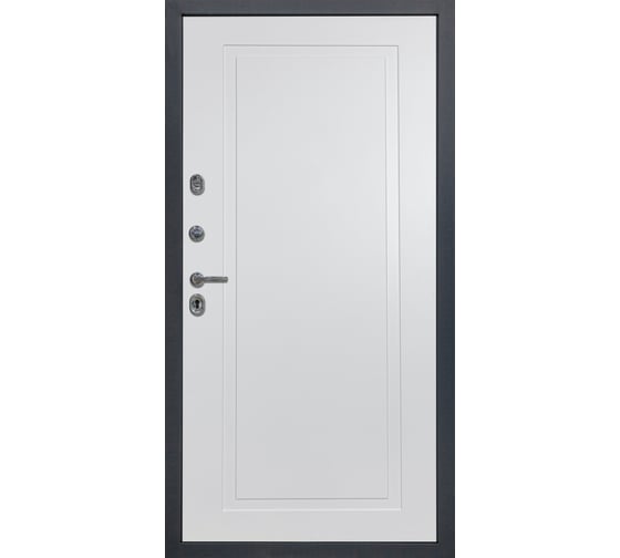 Дверь DIVA МХ-38 2050x860 мм, левая, Ясень графит - Н10 Белый софт УТ-00077263