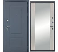 Дверь DIVA МХ-38 Зеркало 2050x860 мм, правая, Ясень графит - Д15 Сандал белый УТ-00077285