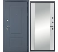 Дверь DIVA МХ-38 Зеркало 2050x860 мм, правая, Ясень графит - Д15 Белый софт УТ-00077277