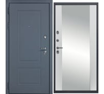 Дверь DIVA МХ-38 Зеркало 2050x960 мм, левая, Ясень графит - Д15 Белый софт УТ-00077278