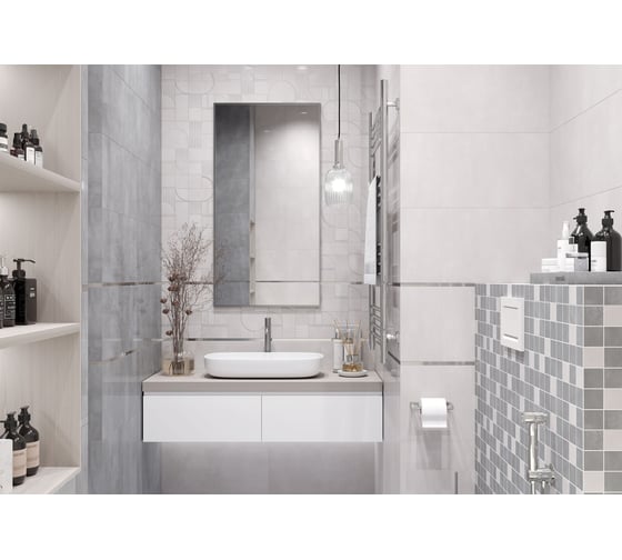 Керамогранит LAPARET Ash светлый as 0006 15x60 см, 1.35 кв. м, 15 шт. х9999280335