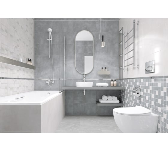 Керамогранит LAPARET Ash светлый as 0006 15x60 см, 1.35 кв. м, 15 шт. х9999280335