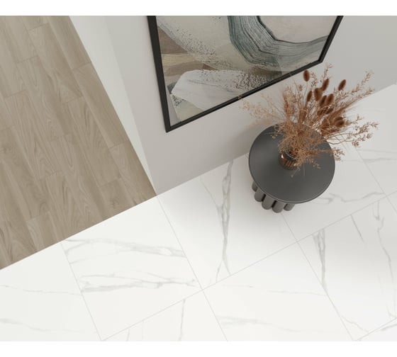 Керамогранит LAPARET Boro blanco белый, 60x60 см, матовый, 1.44 кв. м, 4 шт. х9999290561