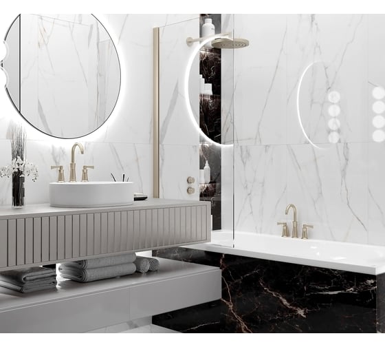 Керамогранит LAPARET Calacatta milan 60x120 см, полированный, 1.44 кв. м, 2 шт. х9999282554