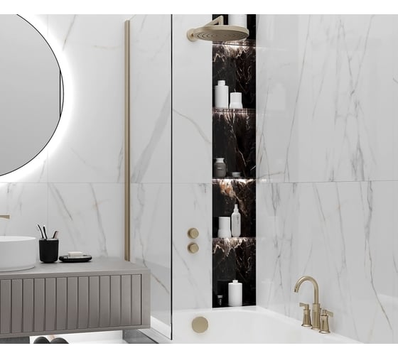Керамогранит LAPARET Calacatta milan 60x60 см, матовый, 1.44 кв. м, 4 шт. х9999282620