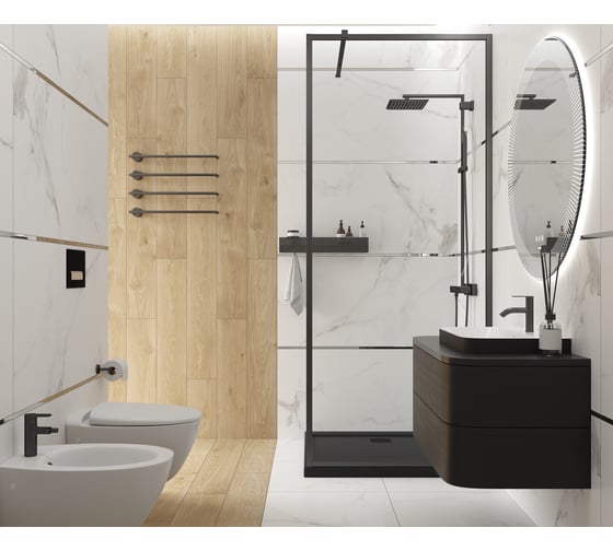 Керамогранит LAPARET Calacatta royal 60x120 см, сатинированный, 1.44 кв. м, 2 шт. х9999282556
