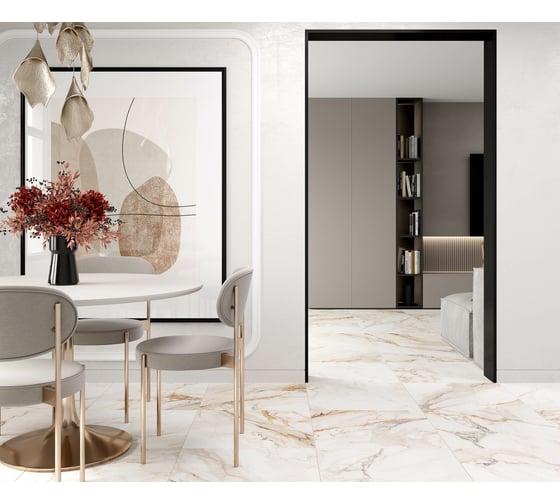 Керамогранит LAPARET Calacatta borgini 60x60 см, структурный, 1.44 кв. м, 4 шт. х9999289600