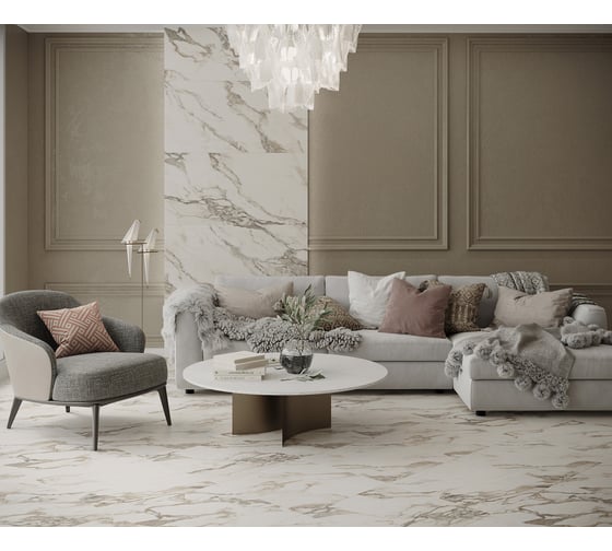 Керамогранит LAPARET Calacatta carve 60x60 см, карвинг, 1.44 кв. м, 4 шт. х9999282617