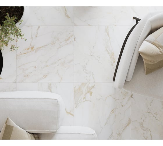 Керамогранит LAPARET Calacatta oro золотой, 60x60 см, матовый, 1.44 кв. м, 4 шт. х9999275895