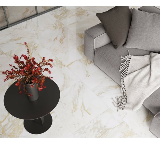 Керамогранит LAPARET Calacatta oro золотой, 60x60 см, матовый, 1.44 кв. м, 4 шт. х9999275895