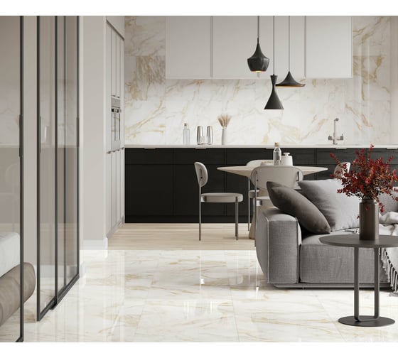 Керамогранит LAPARET Calacatta oro золотой, 60x60 см, матовый, 1.44 кв. м, 4 шт. х9999275895