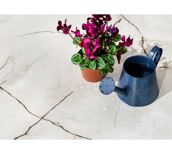 Керамогранит LAPARET Alice crema, 60x120 см, полированный, 1.44 кв. м, 2 шт. х9999282546