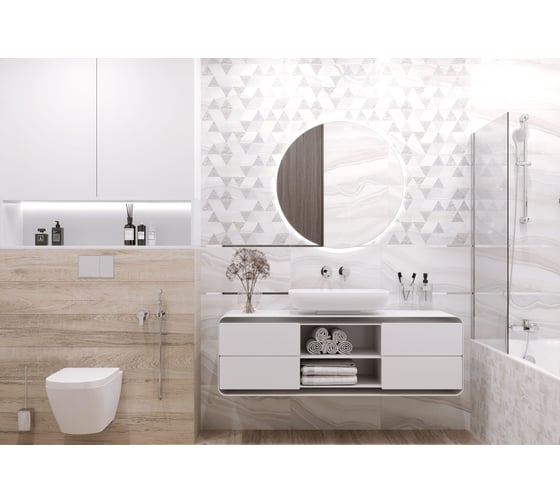 Керамогранит LAPARET Ceylon светло-серый ce 0064, 15x60 см, 1.35 кв. м, 15 шт. х9999280333
